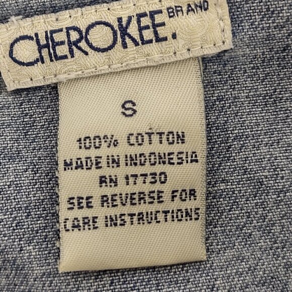 Cherokee Women's Customized Multi Button 100% Cotton Blue Jean Jacket Size S - Picture 13 of 14